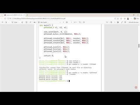 Collaborative Processing: Synchronization with semaphores and shared memory
