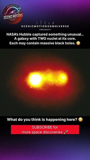 NASA Found Two Black Hole Cores in One Galaxy 😳 | Hubble Discovery