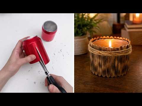 DIY Candle Holder from an Aluminum Can ♻️ Easy and Cheap Home Decor