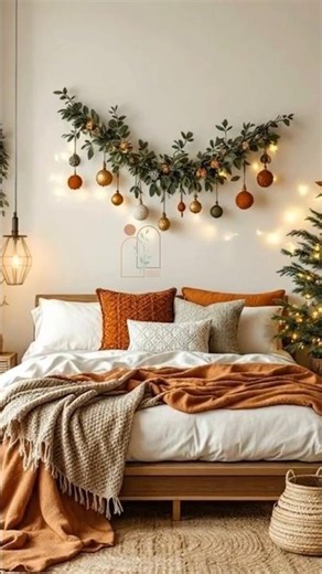 Cozy Bohemian Christmas Bedroom Decor | Interior Design Ideas 🎄✨