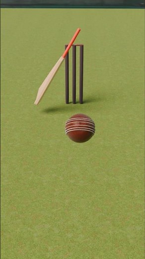 Cricket Model Simulation| Bat & Ball hit | 3D model #cricket #ipl2025 #ipl #3dmodeling #simulation