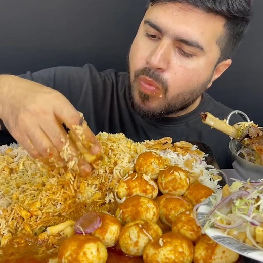 37K views · 1.2K reactions | ASMR; EATING SPICY HUGE QUANTITY OF EGGS CURRY | Eating ASMR | Facebook