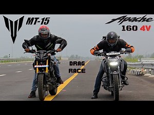 TVS Apache 160 4V vs Yamaha MT15 2.0 Drag Race
