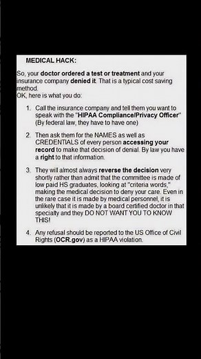 medical hack to fight insurance denials | Subscribe for more #motivation 😊👍