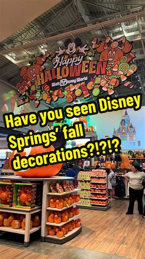 All the fall decorations are now out at Disney Springs! It feels so magical✨ Save this video for your next Orlando outing! #fallintomagic #disneysprings #disney #fall #halloween