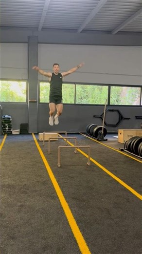 Drop Jump Over Hurdle frontal / Força reativa Bilateral