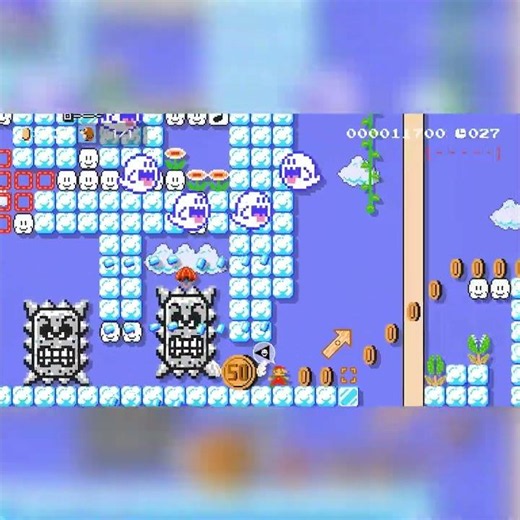 Ξ○Castle in the Sky SPEED RUN○Ξ by Moκo♪ #shorts 🍄Super Mario Maker 2 | No Commentary #eab
