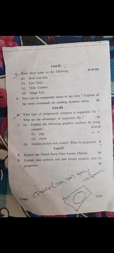 Advanced programming with visual basic exam question paper