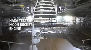 NASA tests moon rocket engine