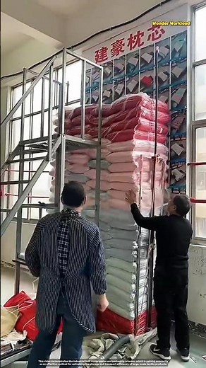 Industrial Bulk Compression and Vacuum Packaging Process for Textile Logistics