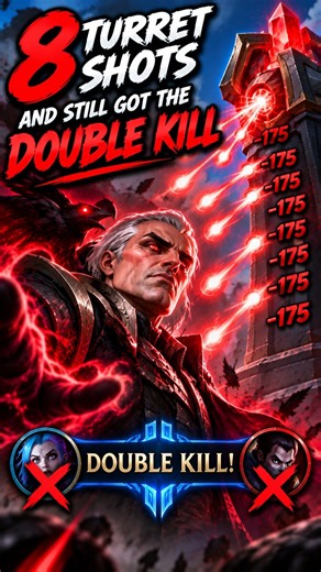 I Took 8 TURRET SHOTS… AND STILL Got the Double Kill 💀🔥 #shorts #leagueoflegends #swain