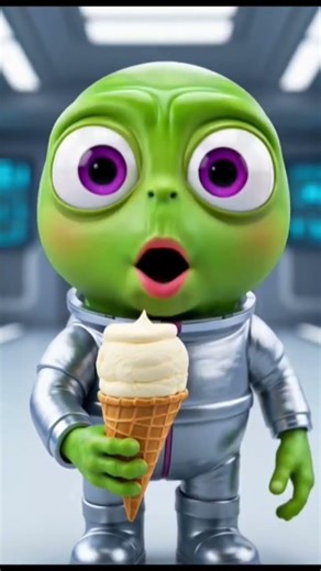 Alien eat Ice-cream 😅
