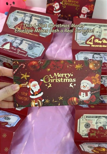 This 6-slot Christmas money envelope is absolutely adorable! Gold stamping, ribbon, and a matching envelope—it looks so festive and premium. Perfect for Christmas parties, gift exchanges, or thoughtful holiday surprises. Way cuter than a regular money holder!#ChristmasGift #HolidayIdeas #MoneyEnvelope #TikTokShopBlackFriday #TikTokShopCyberMonday