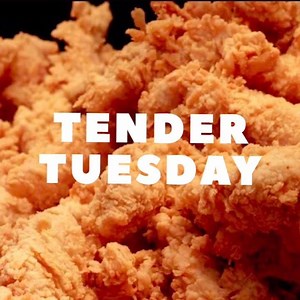 HAPPY TUESDAY from BUSH'S!! Stop in for TENDER TUESDAY! 16 tenders, 4 rolls, family size gravy all for just $12.99! 💥 💥 #bushschicken #tendertuesday | Bush's Chicken San Antonio