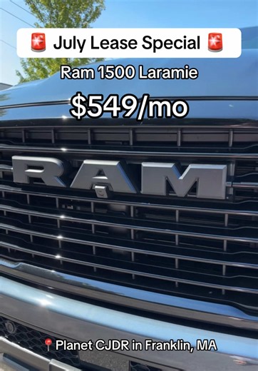A Laramie for under $550/mo 😲🤯 Come join the Planet family by leasing this 2026 Ram 1500 Laramie Crew Cab for only $549/mo 💙❤️💚 39 months with ZERO down Full disclosure at PlanetChryslerJeepDodgeRam.Net 📍400 E Central St, Franklin, MA 📞 (508)520-1550 #ramtruck #laramie #ramlease #cardealership #boston