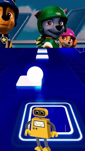 Paw Patrol Tiles Hop Dance 🌟 Chase Everest Skye Robot EDM Rush