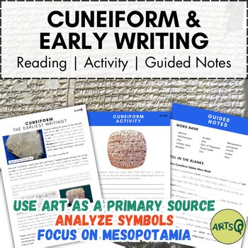 Cuneiform and Early Writing | Mesopotamia Reading, Activity, Guided Notes