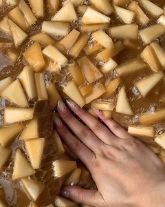 OG Slimes on Instagram: "apple pie filling 🥧 ♡ milky clear base with apple shaped jelly cubes! smells exactly like a fresh baked apple pie 🤤 who remembers our ooolllddd apple pie slime?"