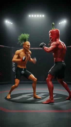 SPEED KILLS SPEED! The Rocket Is JUST TOO FAST! 🌶️💨🥕 #shorts #mma #fruitfightingleague #animation