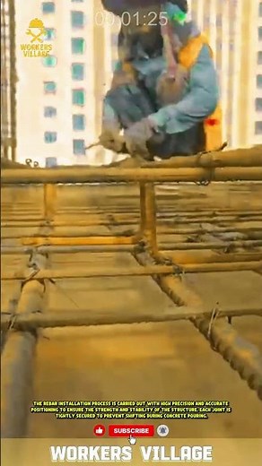 🧱 **Precision Rebar Installation: A Strong Foundation for a Resilient Structure** #workersvillage