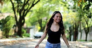 Girl Bouncing Breasts Happy Dancing Outside Stock Footage Video (100% Royalty-free) 1077735908 | Shutterstock