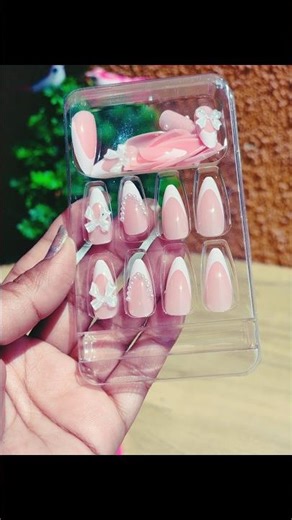 Pinterest nails at home 💅✨#youtubeshorts #shorts#vlog #2026#trending#pressonnails#review#meesho