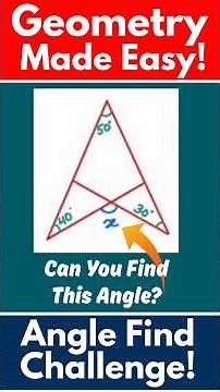 Geometry Angle Finding Problem | Find the Missing Angle | Triangles Made Simple #maths #geometry