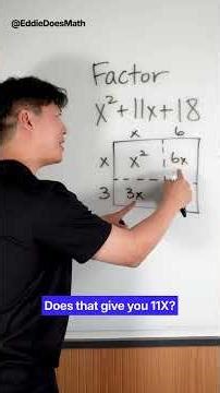 Nobody showed you that factoring quadratics is just finding the area of a rectangle 👀