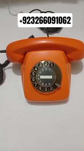 Original Orange Rotary Dial Telephone | Antique Vintage Landline Phone | Fully Working Demo