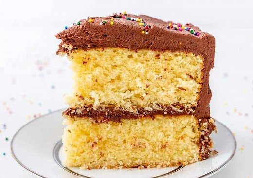 Classic Yellow Cake with Chocolate Fudge Frosting
