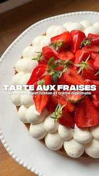 Tarte aux Fraises façon Palet Breton 🍓 | Recette avec Crème Diplomate & Chantilly Vanille Mascarpone