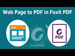 How to Create PDF document From Web Page in Foxit PhantomPDF