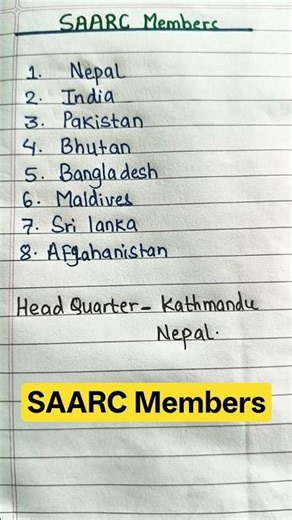 SAARC Members #keshavlearn #english #saarccountries #saarc