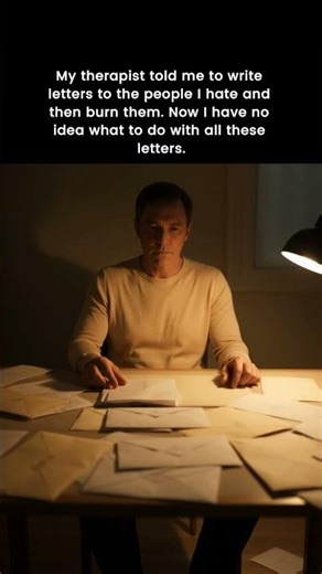 My therapist told me to write letters to the people