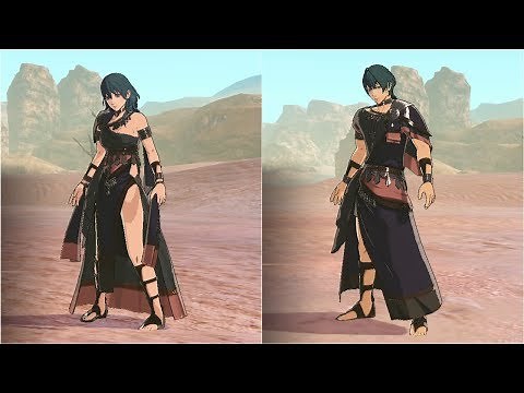Fire Emblem Three Houses - Male and Female Byleth Dancer Class Outfit (Before and After Timeskip)