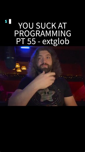 Dave Eddy on Instagram: "Advanced Globbing bash! Getting fancy with wildcards using extglob. you suck at programming #programming #devops #bash #linux #unix #software #terminal #shellscripting #tech #stem"