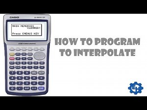 CASIO fx-9860G - How to program to interpolate