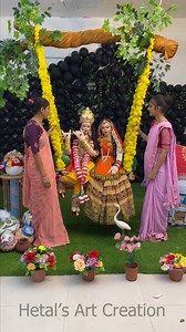 679K views · 10K reactions | Radhe Krishna Swing Decoration | Hetal's Art - Creation | Facebook