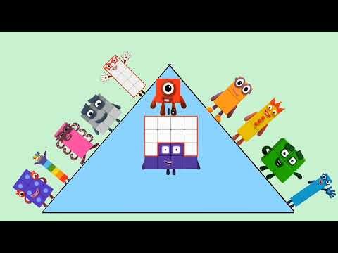 NUMBERBLOCKS 16 COMPILATION IN CIRCLE AND PYRAMID FORMATIONS | CREATES MANY NEW NUMBERS