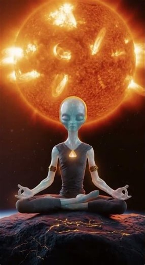 Alien Yoga Relaxation Under the Sun #Relaxing #Meditation #Alien #Sora2 #Viral