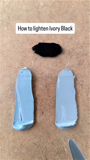 How to lighten Ivory Black without making it dead grey 🎨