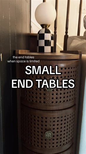 The perfect end tables for small spaces!! ! love the look of these!! #endtable #nightstand #bedroomdesign #livingroomideas #jumpstartsale
