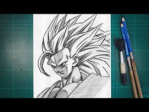 Easy Anime Drawing || How to Draw Goku Super Saiyan 3 || Dragon Ball Z Tutorial