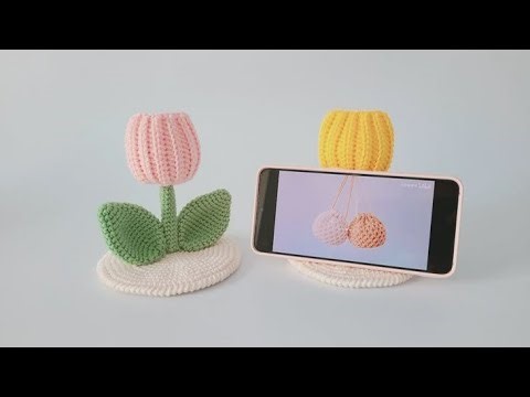 How to Make a Crochet Flower Stand | Mobile Holder ll