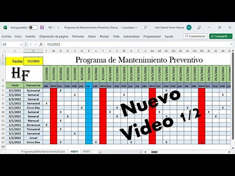 Elaboración de Plantilla para Programas de Mantenimientos Preventivos Diario - Video 1/2