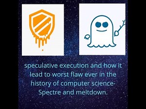 Speculative execution and how it lead to worst flaw in computer science history. #spectre
