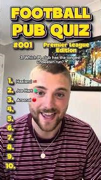Football Pub Quiz #001 - EPL Edition! #premierleague #footballquiz #footballtrivia #shorts