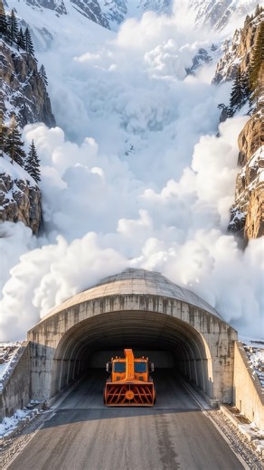 This Concrete Dome Splits an Entire Avalanche