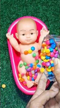 Baby Doll Candy Pool Challenge 🍬 #shorts #satisfying
