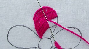 Super Creative Hand Embroidery Beautiful Buttonhole Stitch Flower Design Pattern With Easy Sewing Stitch https://youtu.be/cZFn0KUI7gc | Crafty Needles 7